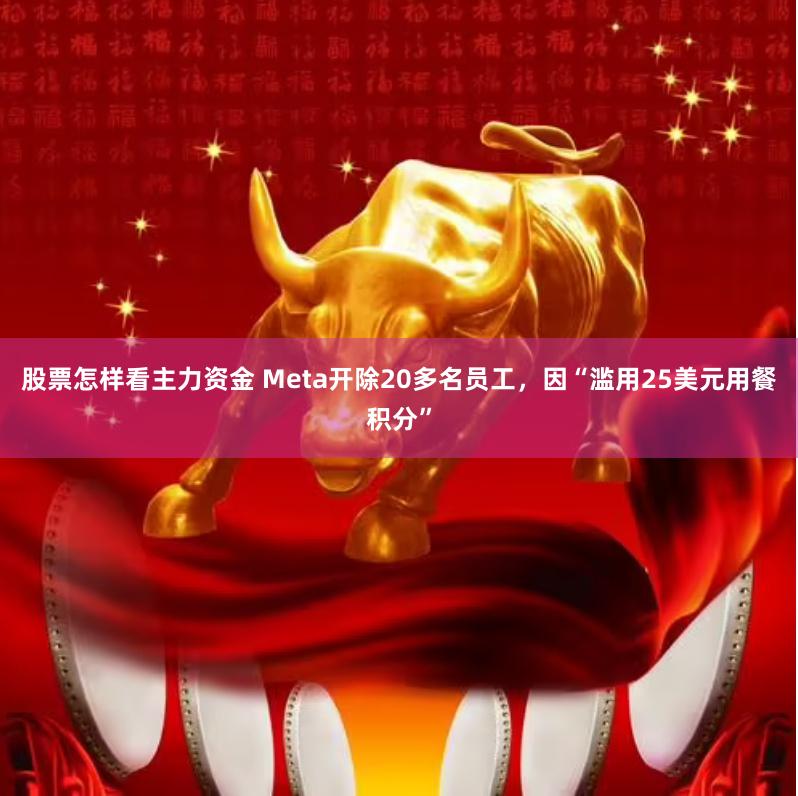 股票怎样看主力资金 Meta开除20多名员工，因“滥用25美元用餐积分”